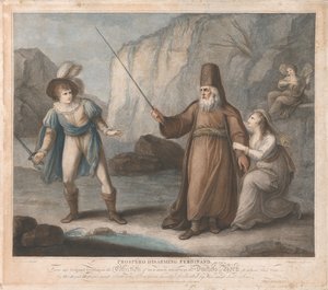 Prospero Disarming Ferdinand, Act I, Scene II by Francesco Bartolozzi
