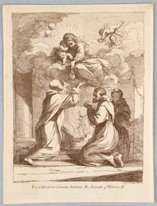Three Saints, the Virgin and Child in the Clouds by Francesco Bartolozzi