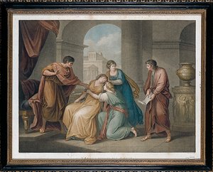 Virgil Reading his Aeneid by Francesco Bartolozzi