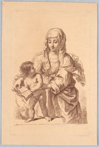 Virgin and Child Holding a Book