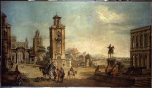 View of a Town by Francesco Battaglioli