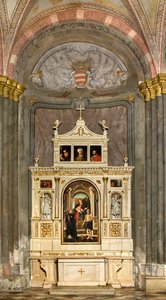 North Transept, Altar of Saint Nicholas, Madonna Enthroned and Child Saint Anne Saints Nicholas of Tolentino and Jerome by Francesco Casella