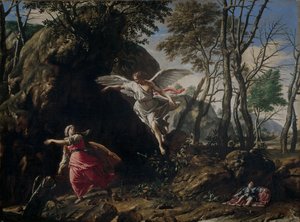 Hagar and Ishmael in the Wilderness by Francesco Cozza