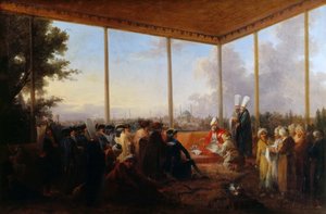 Audience Given in Constantinople by the Grand Vizier Aimali Carac for Francois-Emmanuel Guignard