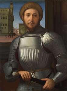 Portrait of a Man in Armour by Francesco Granacci