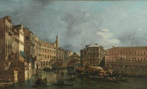 View of the Rialto and the Palazzo dei Camerlenghi