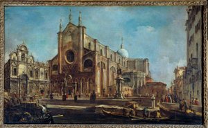 Campo of the Church Giovanni and Paolo with the Scuola di San Marco in Venice Around 1766-1770
