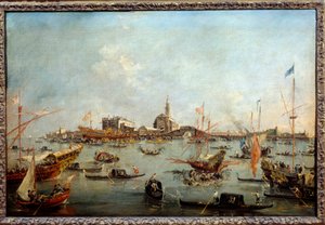 The Doge on the Bucentaurus in San Nicolo in Venice on Ascension Day by Francesco Guardi