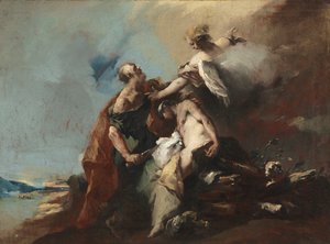 The Sacrifice of Isaac, 1750s by Francesco Guardi