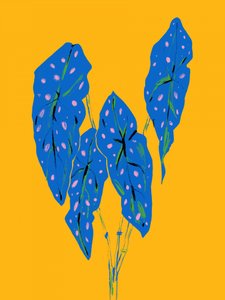 Blue Spotted Leaves by Francesco Gulina