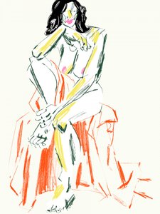 Confident Seated Nude by Francesco Gulina
