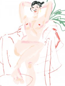 Girl Resting In A Chair by Francesco Gulina