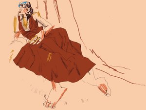 Relaxed Woman Reclining by Francesco Gulina