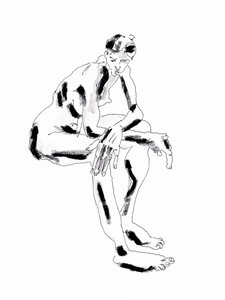 Seated Contemplative Figure by Francesco Gulina