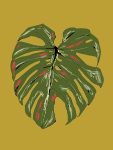 Vibrant Monstera Leaf by Francesco Gulina