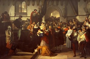 Mary Queen of Scots being led to the scaffold by Francesco Hayez