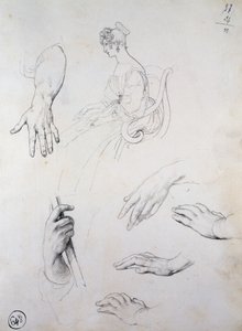 Study for Portrait of Cristina Trivulzio Belgiojoso by Francesco Hayez
