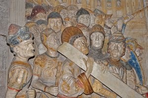 Palace des Papes, marble carving of the way of the cross from the Celestine Convent at Avignon