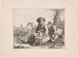 Plate 11, from The Set of 12 Pastoral Scenes by Francesco Londonio