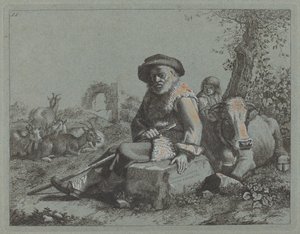 Seated Old Man by Francesco Londonio