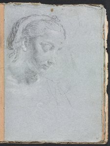 Verona Sketchbook: Head and shoulders of a woman (page 61), 1760