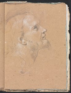 Verona Sketchbook: Male head in profile page 91