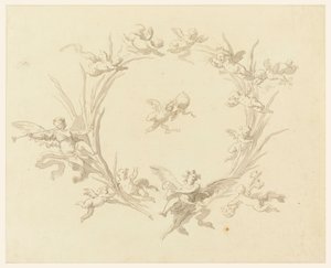 Drawing, Study for Fresco Decoration, Quirinal Palace, Rome, 1815–16 by Francesco Manno