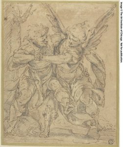 Jacob Wrestling with the Angel by Francesco Merano