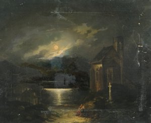 Moonlit Landscape with Lake