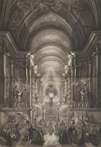 Ceremony held in the Cappella Paolina, Vatican by Francesco Piranesi