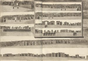 Cross-sections Showing Different Aspects of the Buildings in the Plan of Pompeii