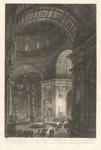 Interior of St. Peter’s, with the Illumination of the Cross of St. Peter