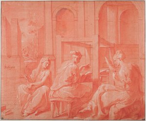Alcytoe and Her Sisters by Francesco Primaticcio