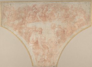 Apple of Discord Thrown by Eris at the Marriage of Peleus and Thetis: Study for Fresco
