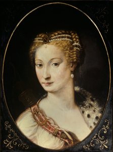 Portrait of Diane de Poitiers, Lady of Breze, Duchess of Valentinois. Painting by Francesco Primaticcio by Francesco Primaticcio
