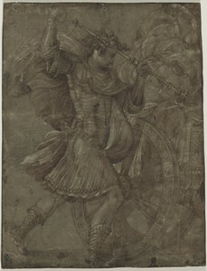 Man in Armor beside a Chariot by Francesco de Rossi Salviati Cecchino