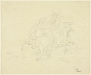 Skirmish between Two Cavalrymen by Francesco Simonini