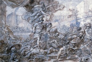 Perseus Holding up the Head of Medusa by Francesco Solimena
