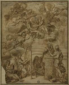 Title Page with Portrait of Viceroy of Naples by Francesco Solimena