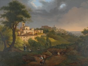View of the Borgo, Canal in Bergamo