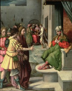 Christ before Caiaphas by Francesco Ubertini Bacchiacca