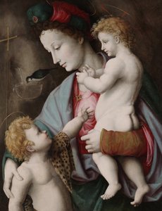 Madonna and Child with St. John by Francesco Ubertini Il Bacchiacca