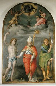 Annunciation with Saints by Francesco Ubertini Verdi Bachiacca