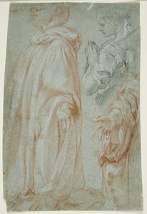 Three Studies for the Resurrected Christ Adored by a Female Saint and San Silvestro Gozzalini by Francesco Vanni