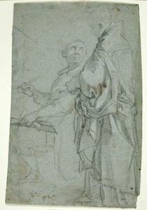 Two Ecclesiastics: Study for the Disputation on the Holy Sacrament by Francesco Vanni