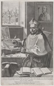 Cardinal Roberto Bellarmino at His Desk, Writing, 1604