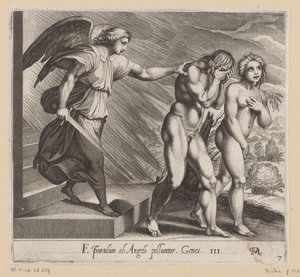 Expulsion from Paradise by Francesco Villamena