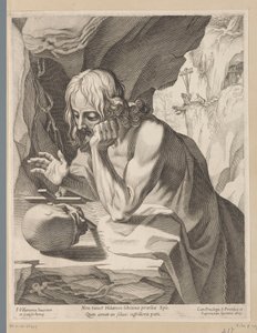 Saint Hilarion by Francesco Villamena