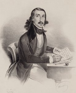 Portrait of the Singer and Composer Giacinto Marras by Francesco Wenzel