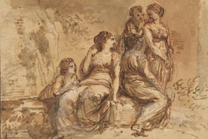 Five Young Women in a Landscape by Francesco Zuccarelli